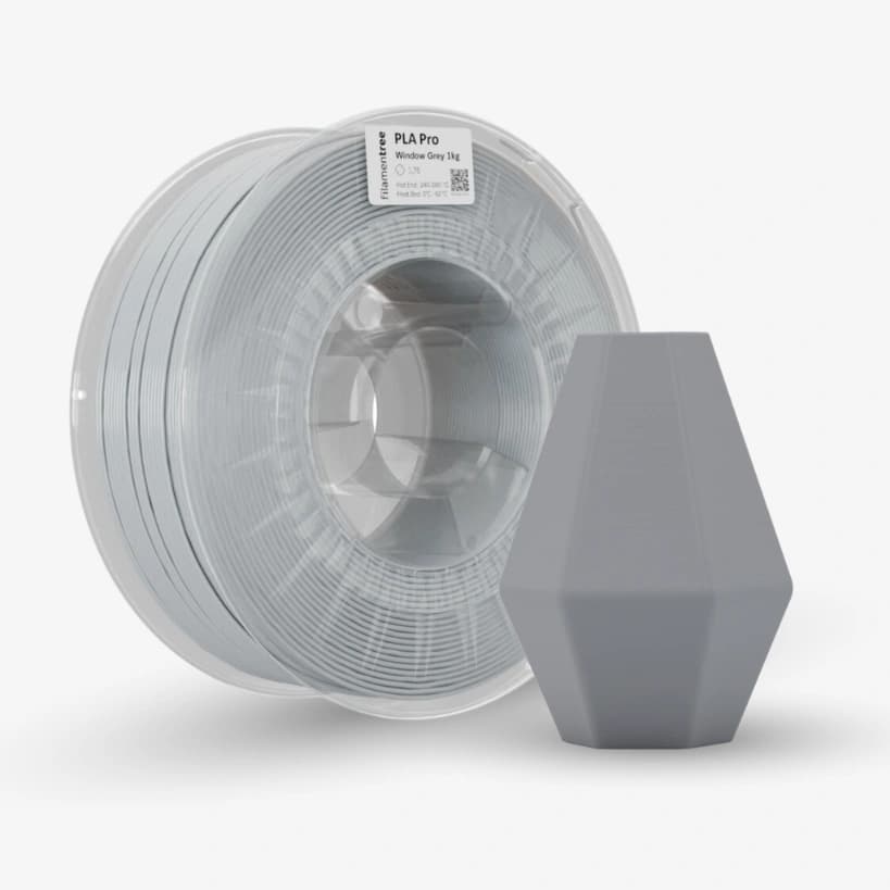 plastiny PLA window grey