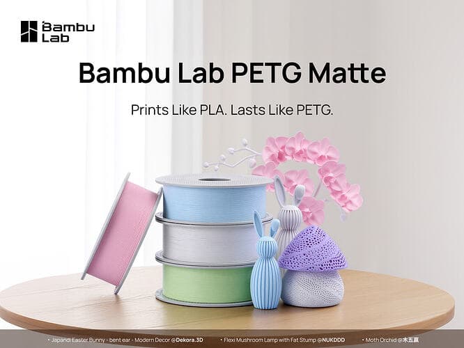 A apărut PETG Matte: imprimă ca PLA, rezistă ca PETG