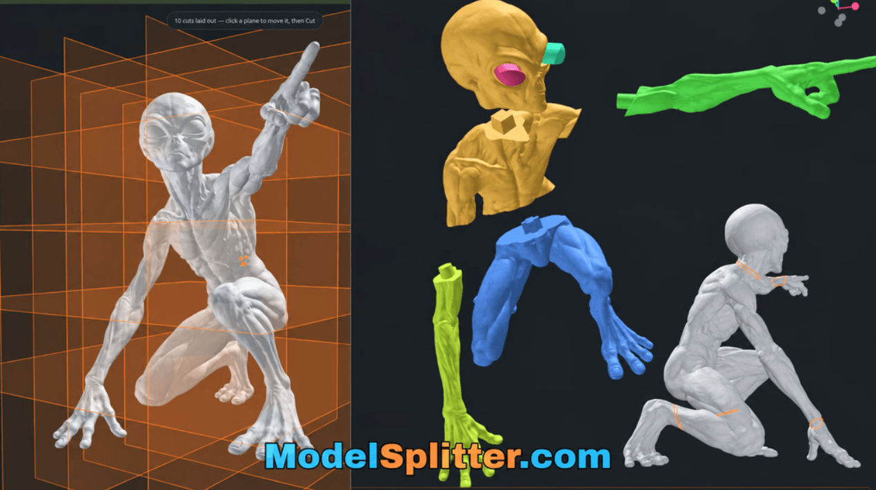 ModelSplitter împarte modelele 3D și arată cum să le reasamblezi