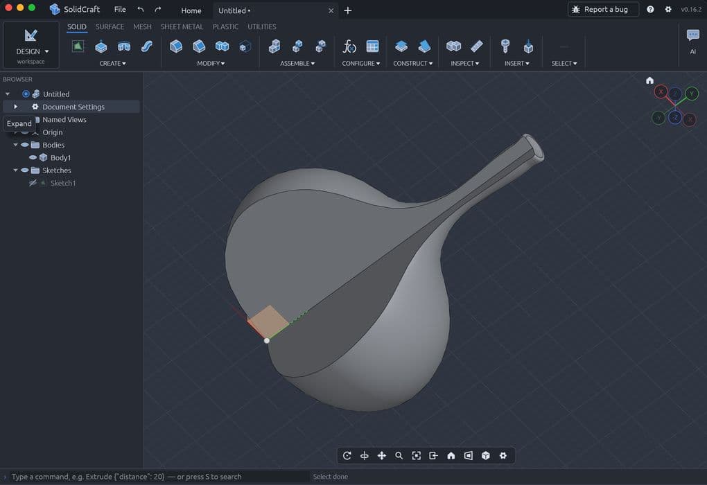 SolidCraft, o clonă gratuită pentru Autodesk Fusion