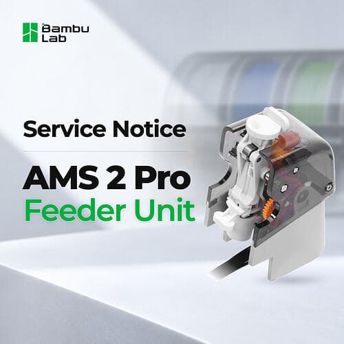 Notificare de service pentru unitatea feeder AMS 2 Pro