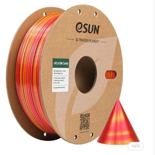 esun PLA dualcolor silk candy red gold