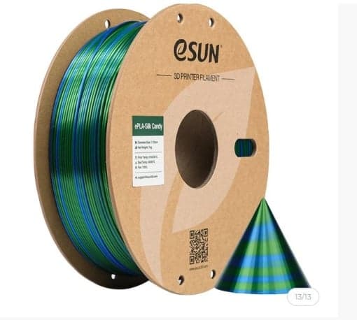 esun PLA silk candy blue green