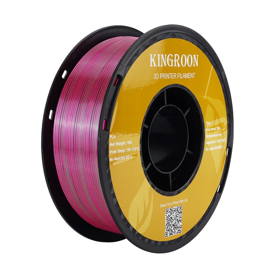 kingroon PLA tricolor gold/green/fuchsia