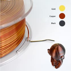 optimus digital PLA tricolor gold, blue and black