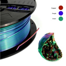 optimus digital PLA tricolor green, purple and copper