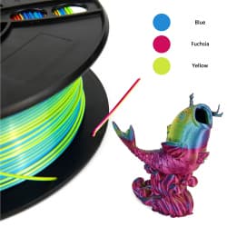 optimus digital PLA tricolor yellow, fuchsia and blue