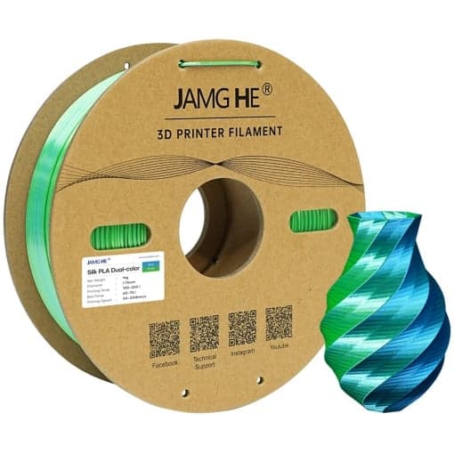 jamg he PLA dual color blue green