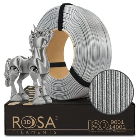 rosa3d PLA galaxy brillant silver