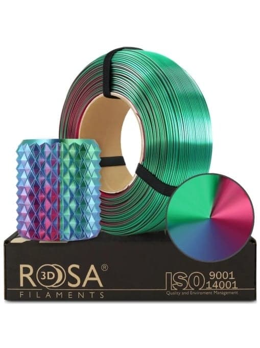 rosa3d PLA magic silk aurora blue-purple-green