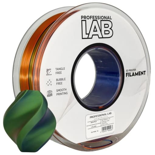 professional lab PLA portocaliu albastru verde tricolor