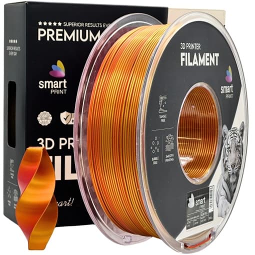 smart print PLA dual color rosu auriu