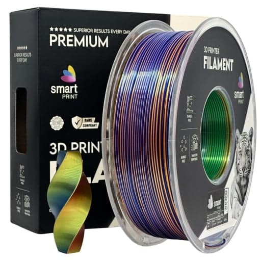 smart print PLA tri color orange blue green