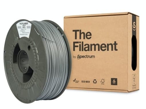 the filament PETG silver aluminium