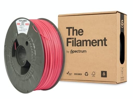 the filament PETG strawberry pink